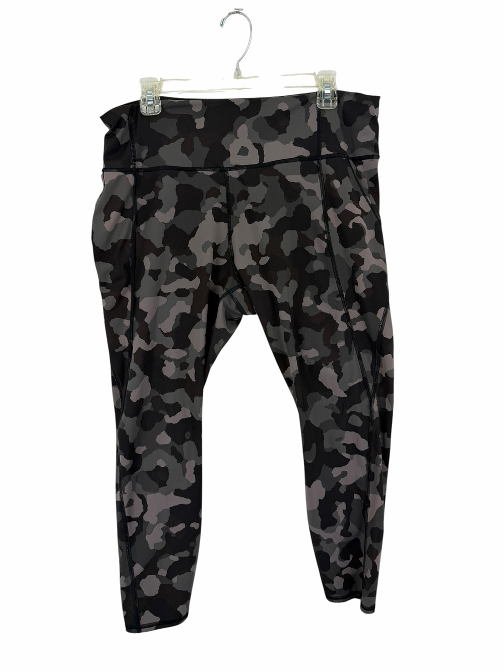 Athleta Camo High-Rise Leggings in Black & Gray